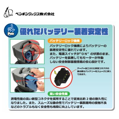 PenguinWax ペンギンワックス マイティメイドパワータンク4 EVO コードレス掃除機 Li-ionバッテリー - 画像 (4)