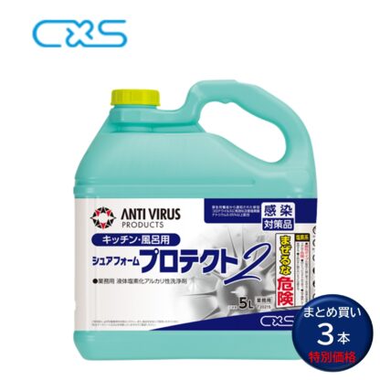 C×S シーバイエス シュアフォームプロテクト2 5L 泡洗浄 浴室 バスルーム 厨房 T20215 304327
