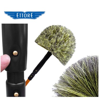 ETTORE エトレ エリート クモの巣ブラシ サイズ約30cm クリックロック式 ポール取り付け 壁 天井 クモの巣とり 蜘蛛の巣 8000 - 画像 (2)